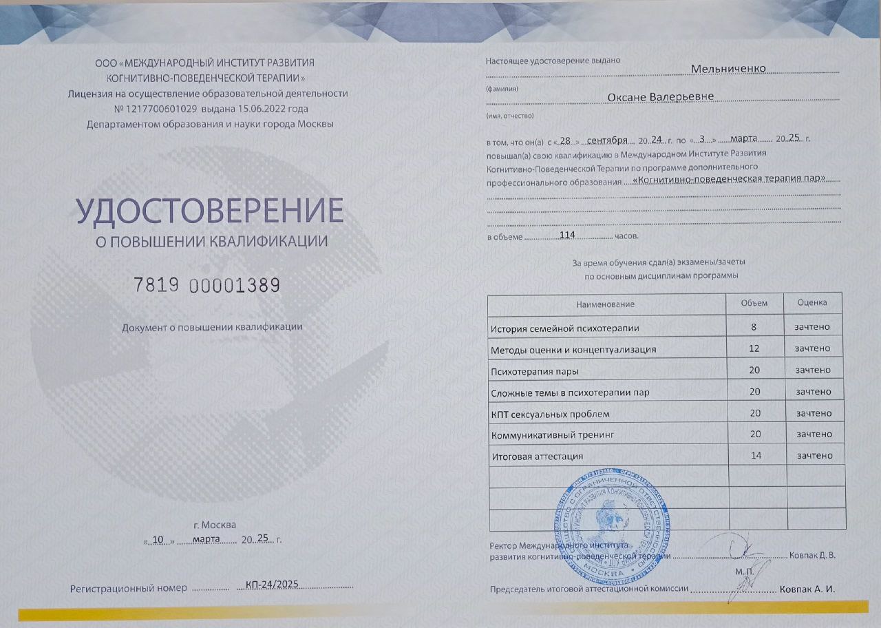 Базовый курс КПТ